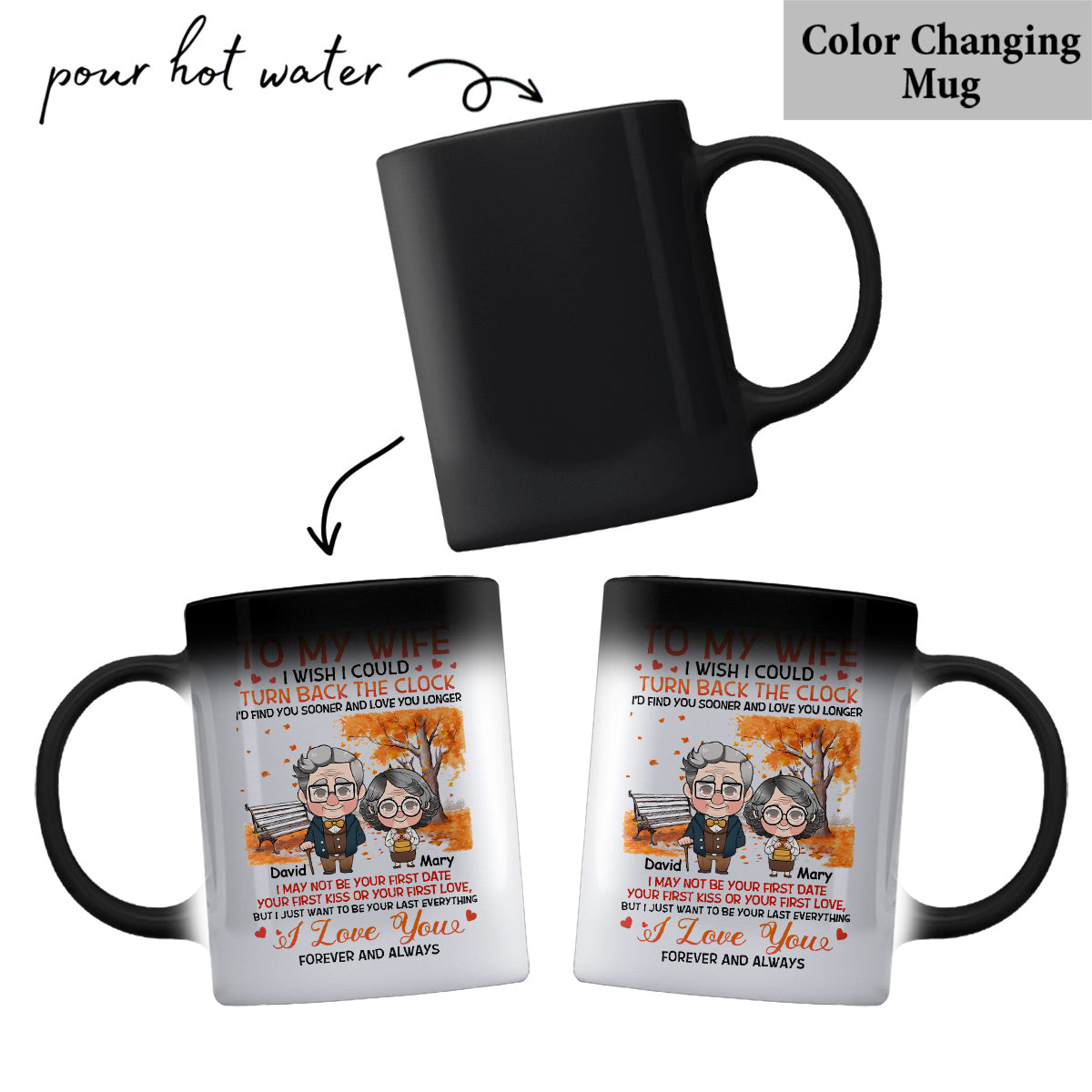 I Wish I Could Turn Back The Clock - Personalized Husband And Wife Mug