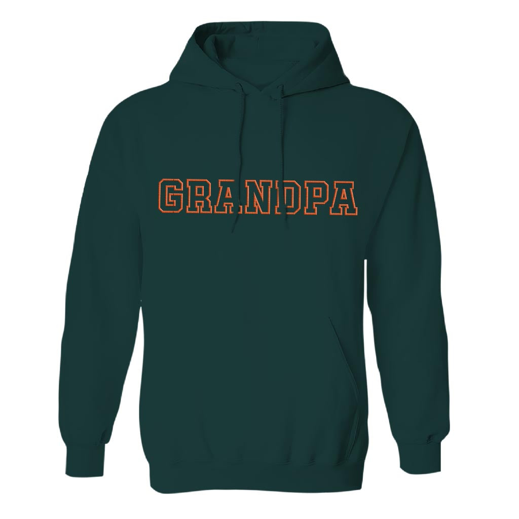 Custom Name - Personalized Grandpa Embroidered Hoodie