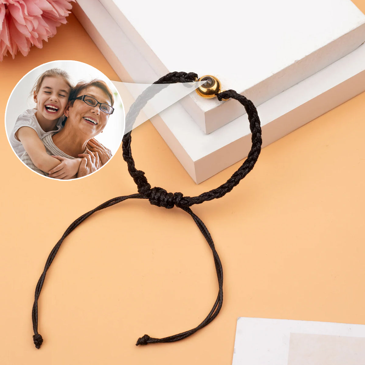 Bracelet à projection personnalisé pour petite-fille - Chérie