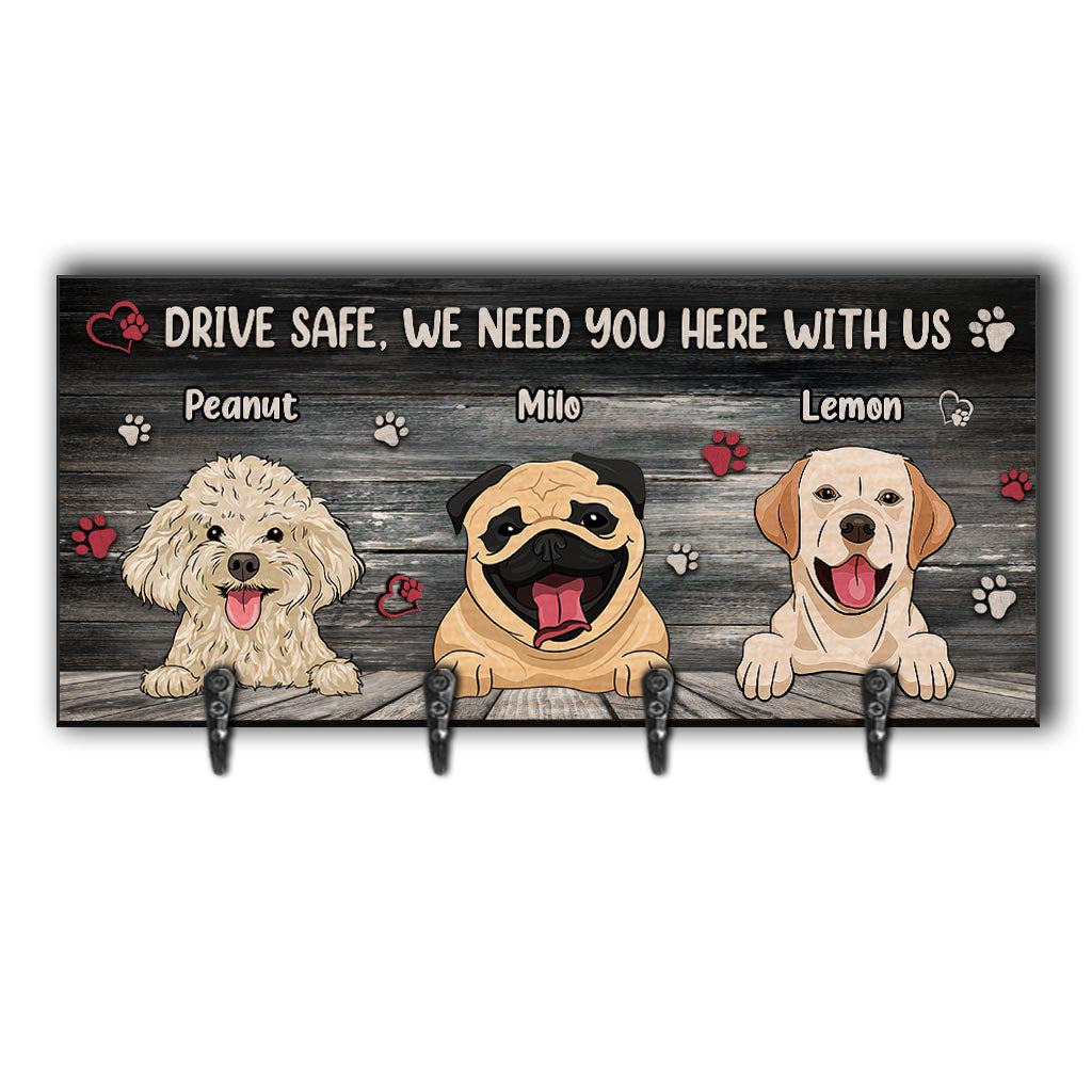 Drive Safe - Personalized Dog Key Rack
