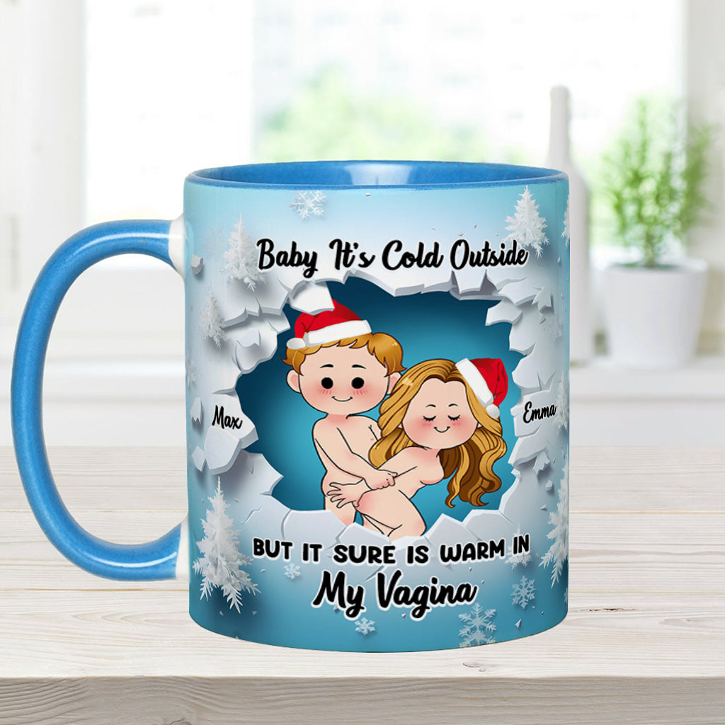 Baby It's Cold Outside - Personalized Couple Accent Mug
