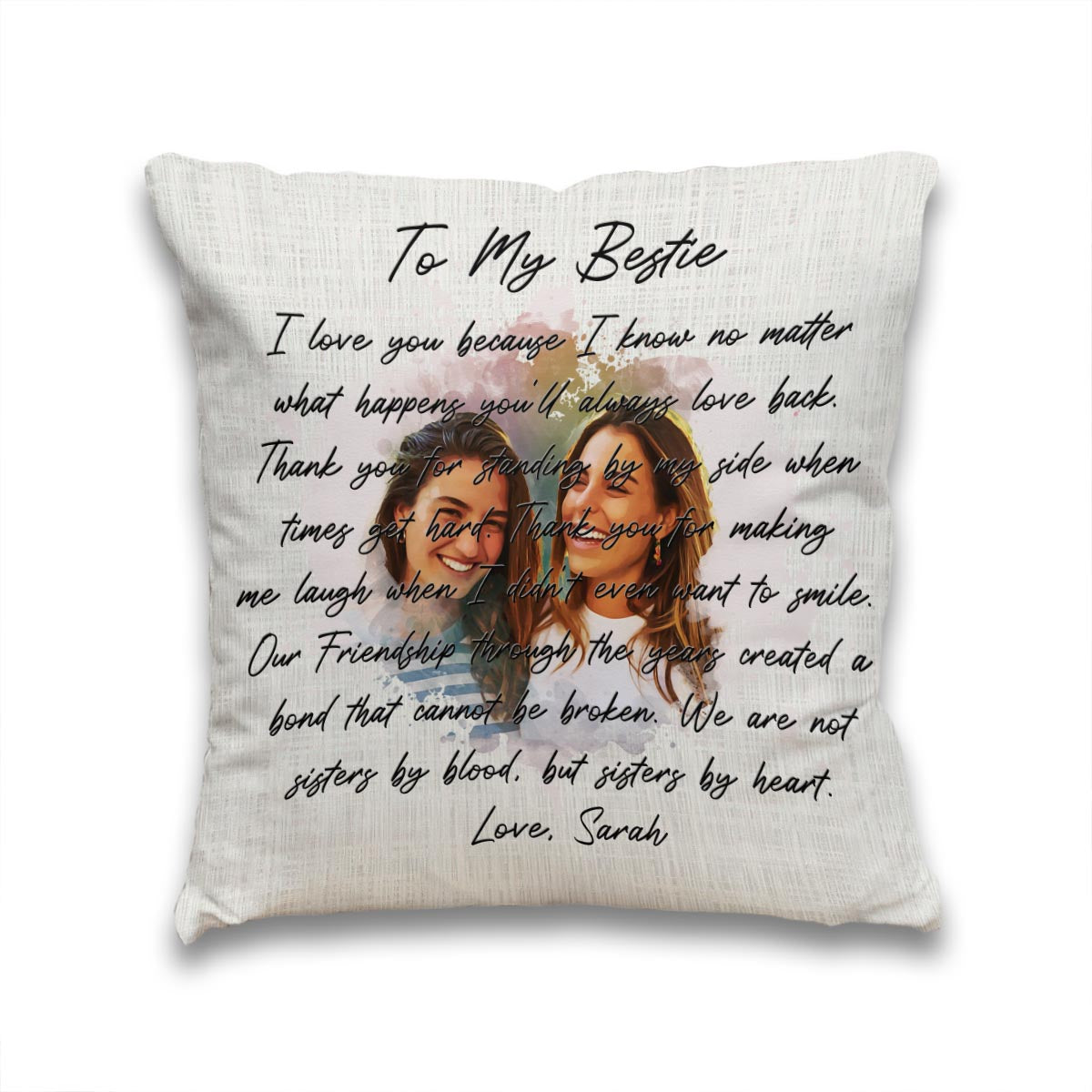 To My Bestie - Personalized Bestie Throw Pillow