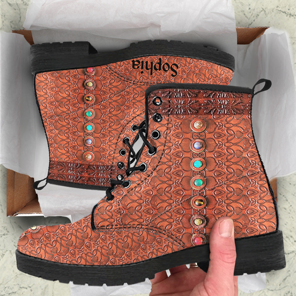 Namaste - Personalized Yoga Leather Boots