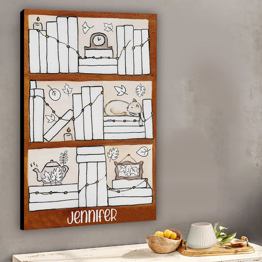 Four Seasons Reading Tracker - Personalized Book Canvas And Poster