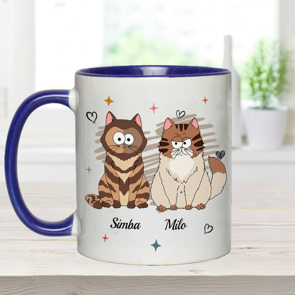 In My Dog/ Cat Mom Era - Personalized Cat Accent Mug