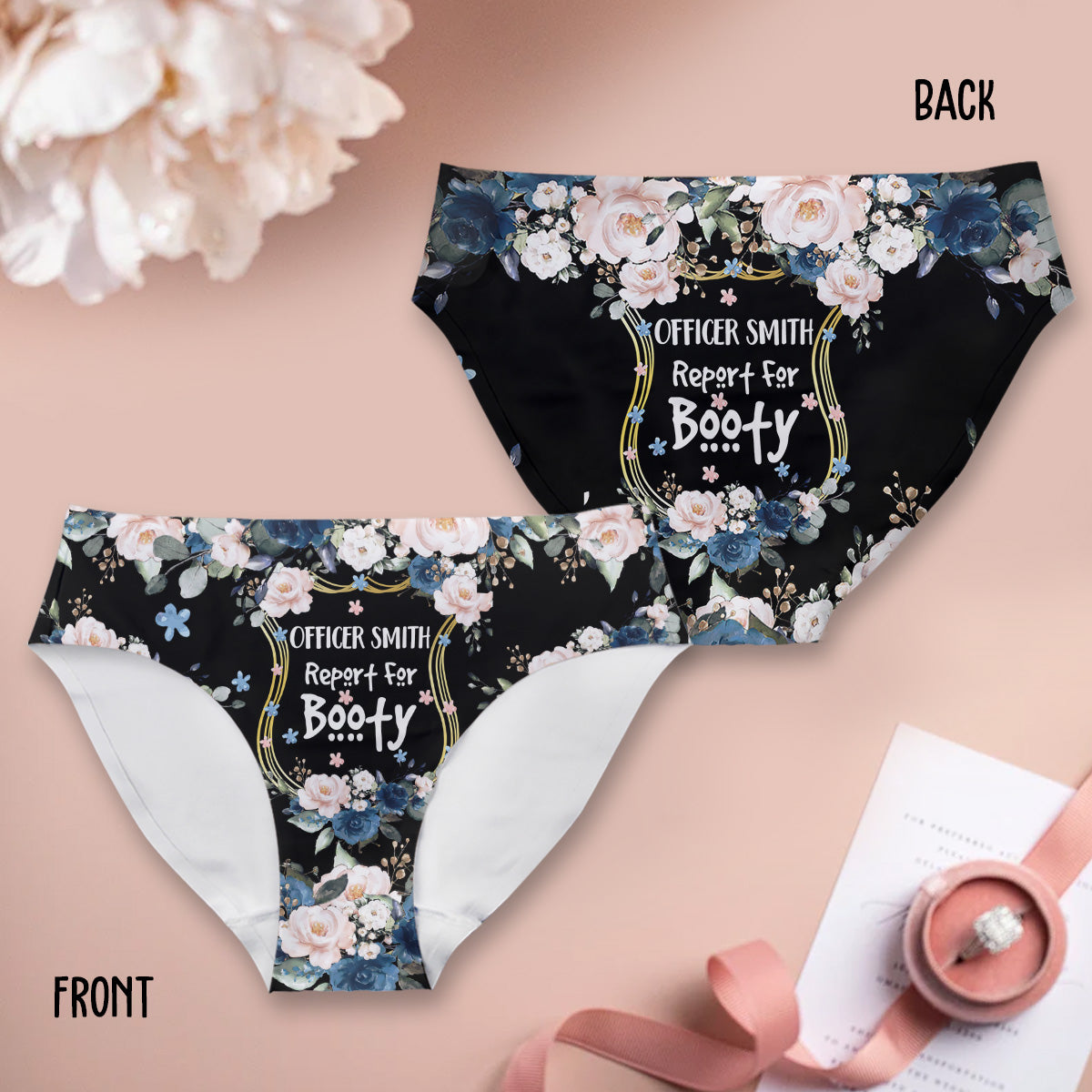 Officer Report For Booty - Personalized Police Officer Women Briefs