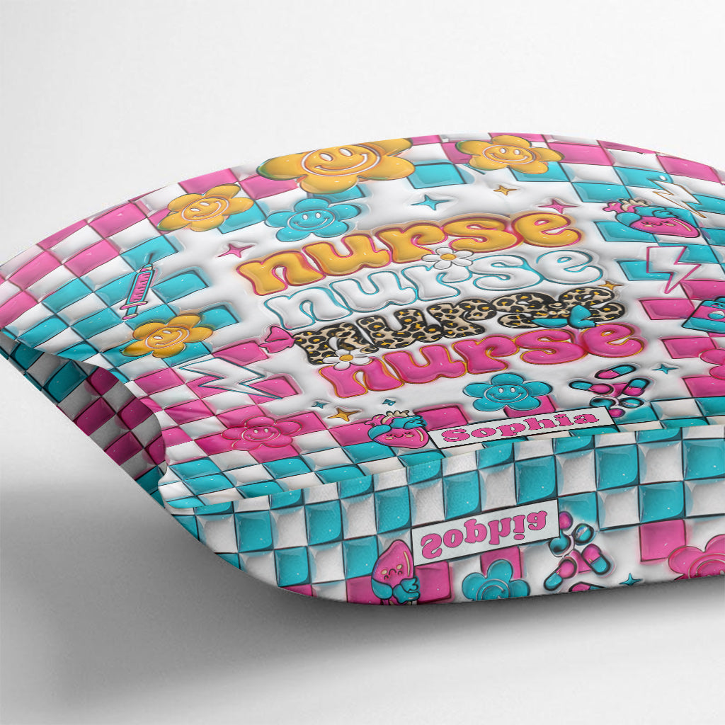 La vie d'infirmière - Cadeau pour une infirmière : maman, elle, épouse, petite amie, amie - Coussin décoratif personnalisé