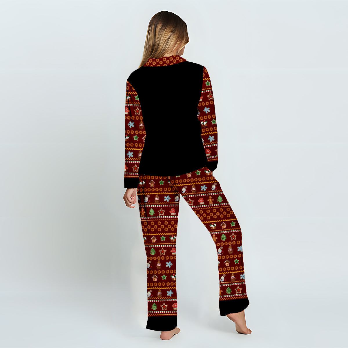 Tis The Season To Be Naughty - Personalized Couple Button Down Pajamas