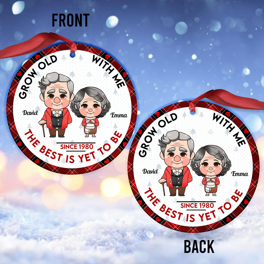 Grow Old With You - Personalized Husband And Wife Ornament
