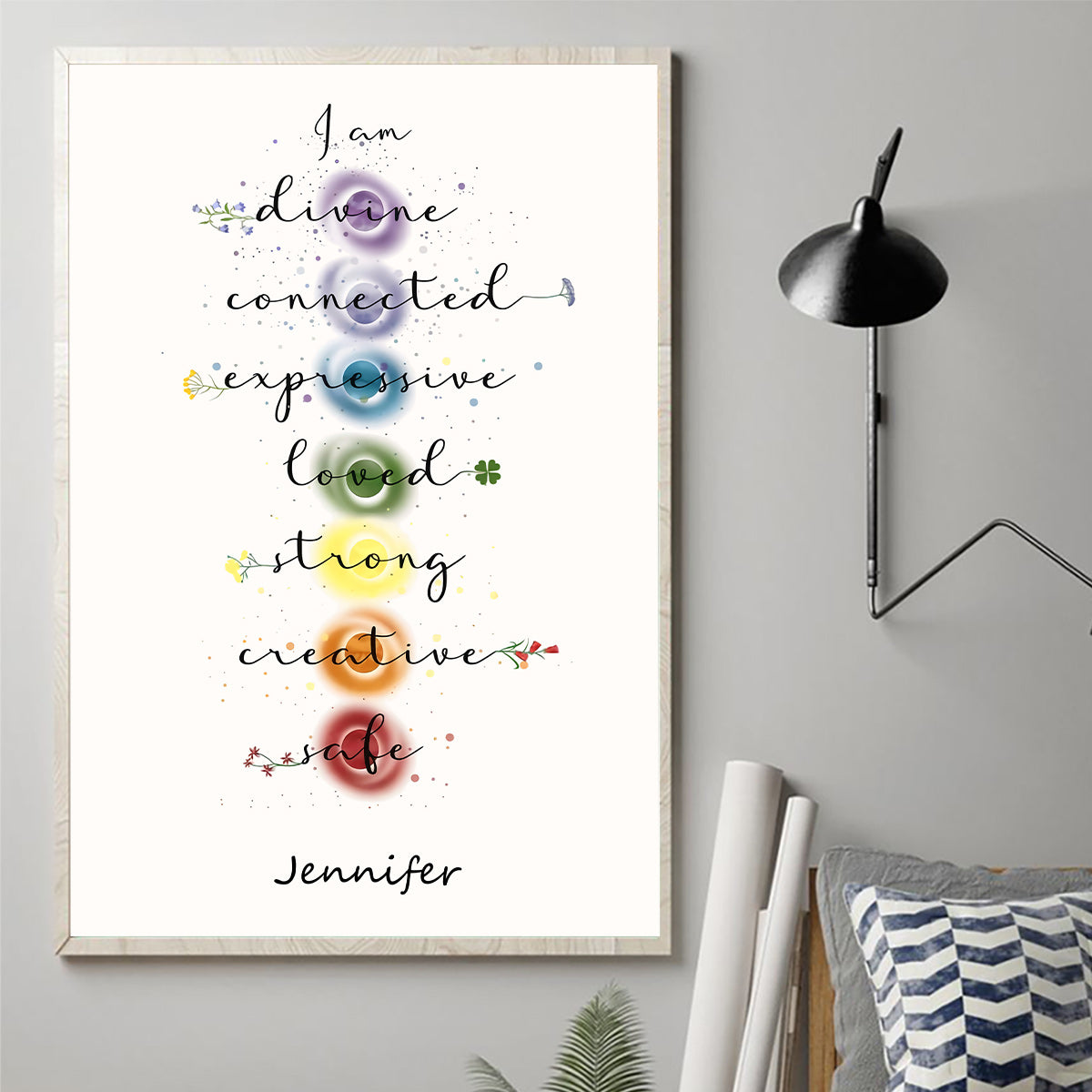 I Am Divine - Personalized Yoga Canvas And Poster