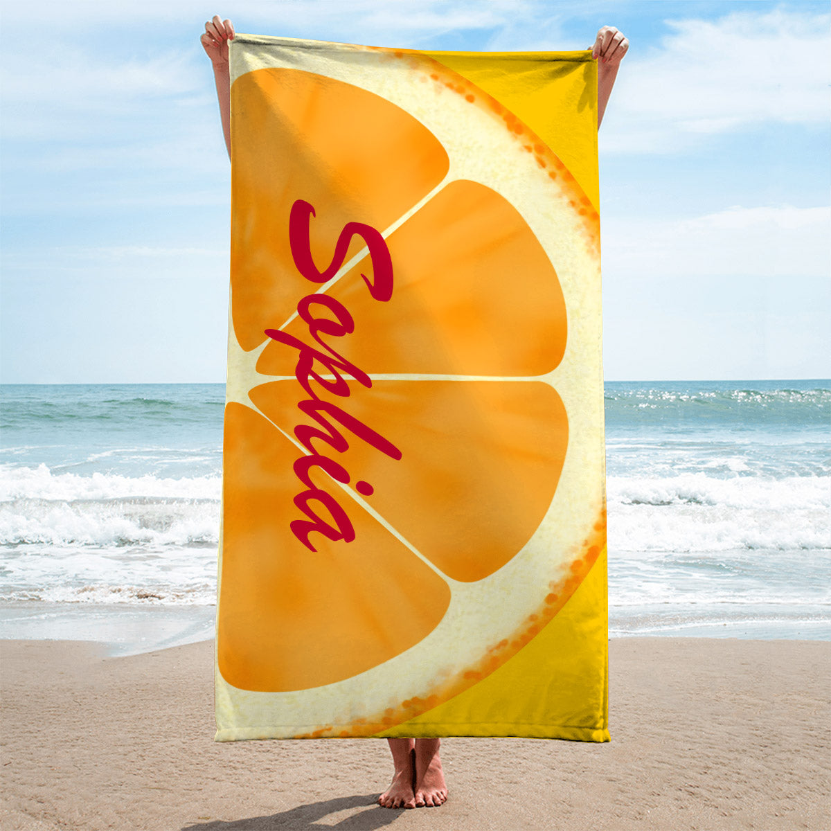 Colorful Fruit - Personalized Beach Towel
