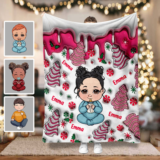 Merry Christmas Kids - Personalized Kid Blanket