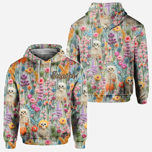 Floral Skeleton - Personalized Skull All Over Shirt