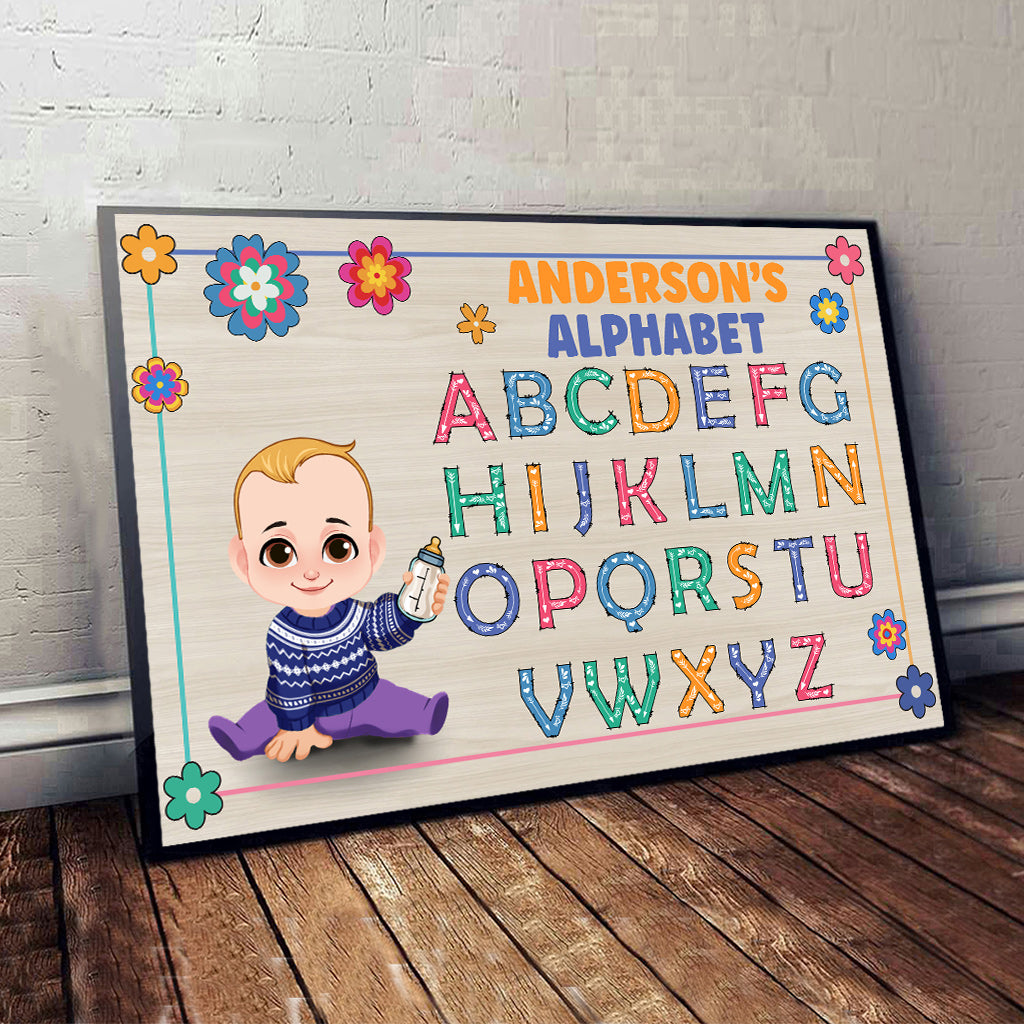 Alphabet Poster - Personalized Kid Canvas And Poster