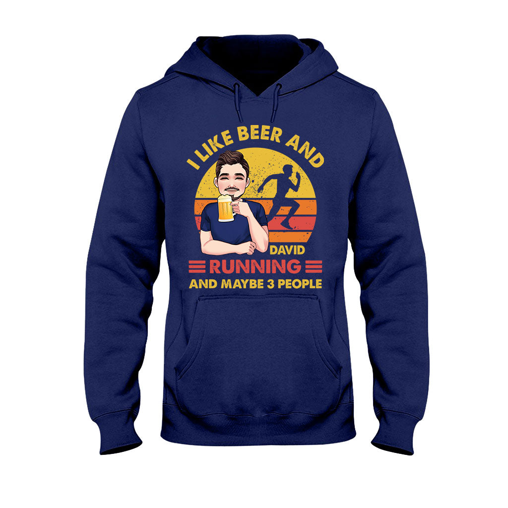 I Like Beer And Running - Personalized Running T-shirt and Hoodie