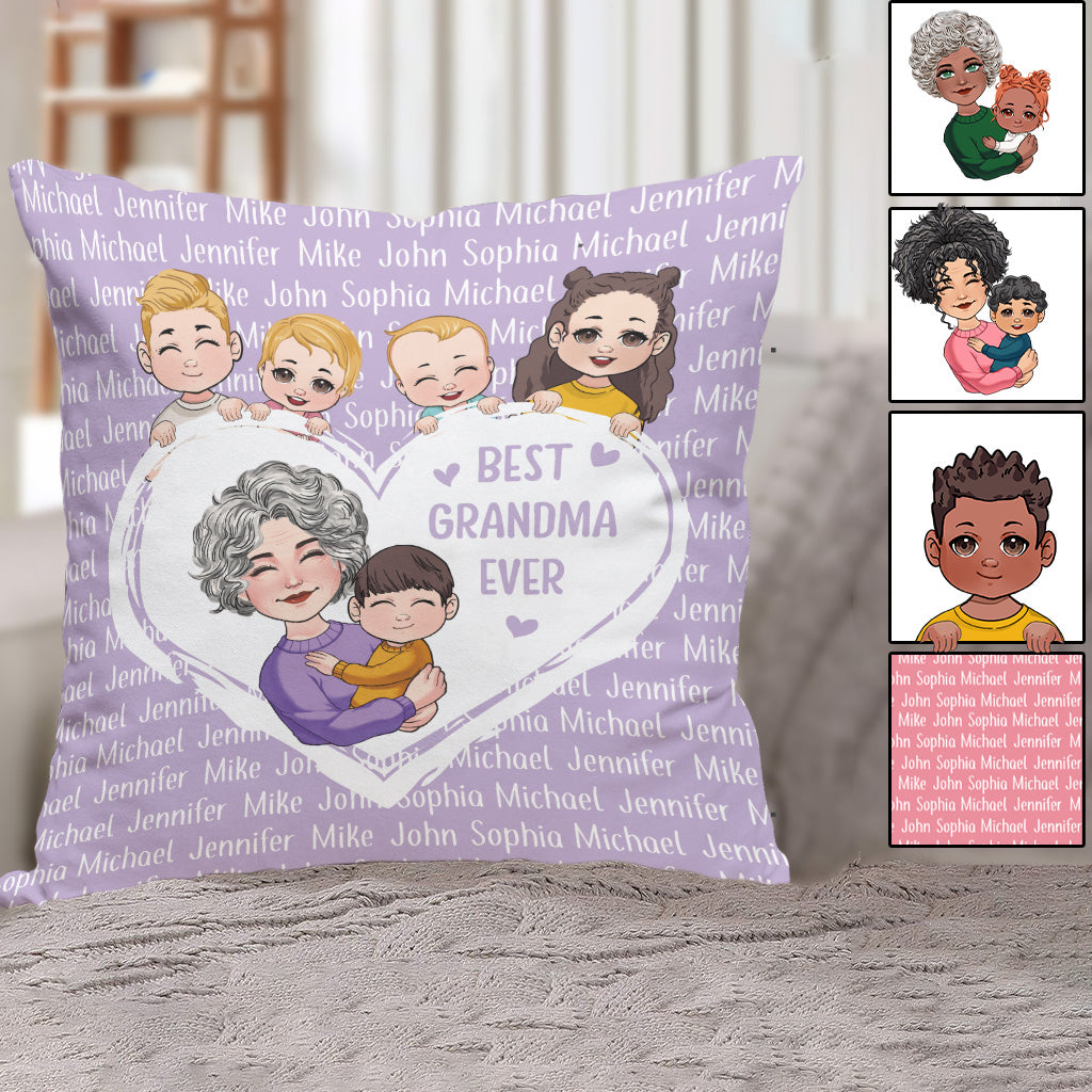 Oma/Nana/Gigi, wir lieben dich – personalisiertes Oma-Kissen