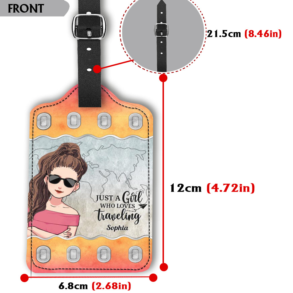 It's Time For New Adventure - Travelling gift for mom, daughter, granddaughter, wife, girlfriend, friend - Personalized Leather Luggage Tag