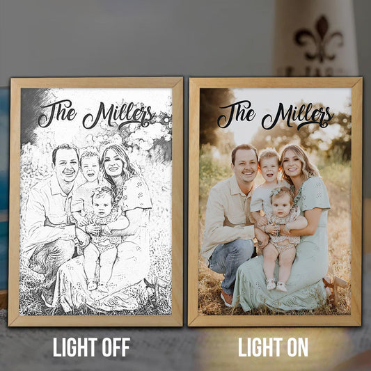 Love Family - Personalized Family Light Photo Frame