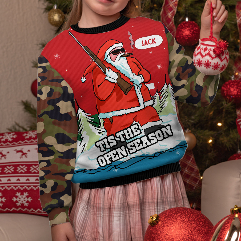 Tout ce que je veux pour Noël, c'est plus de temps pour chasser - Pull de chasse moche personnalisé