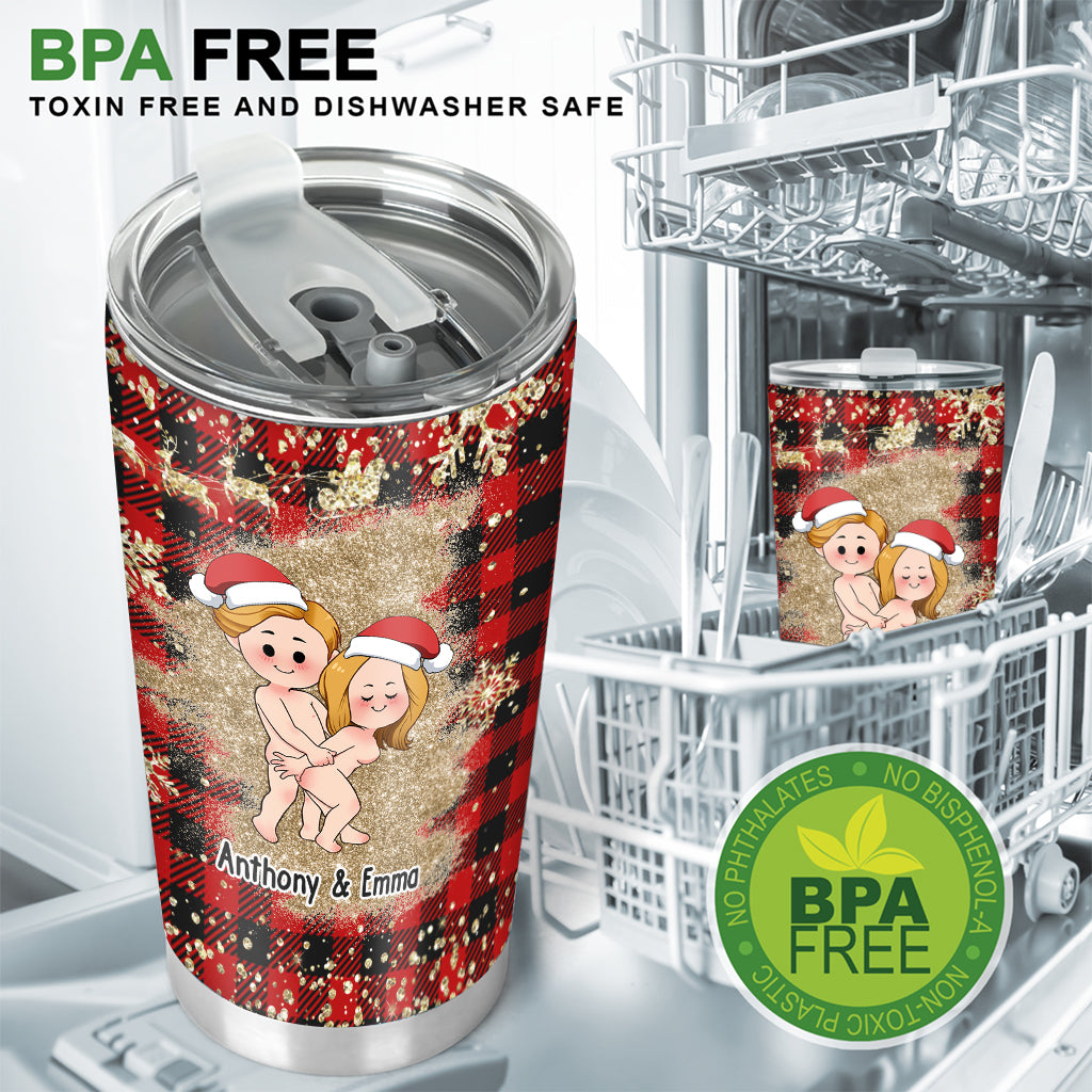 Let's Be Naughty - Personalized Couple Tumbler