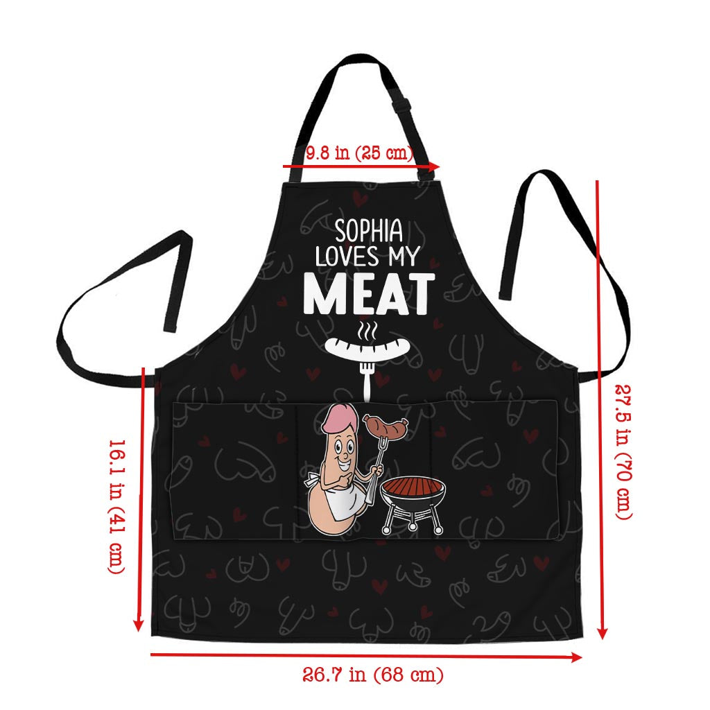 My Wife Loves My Meat - Personalized Couple Apron