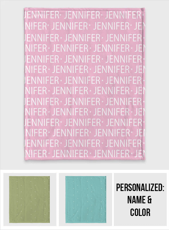 Custom Name Pattern - Personalized Grandma Blanket