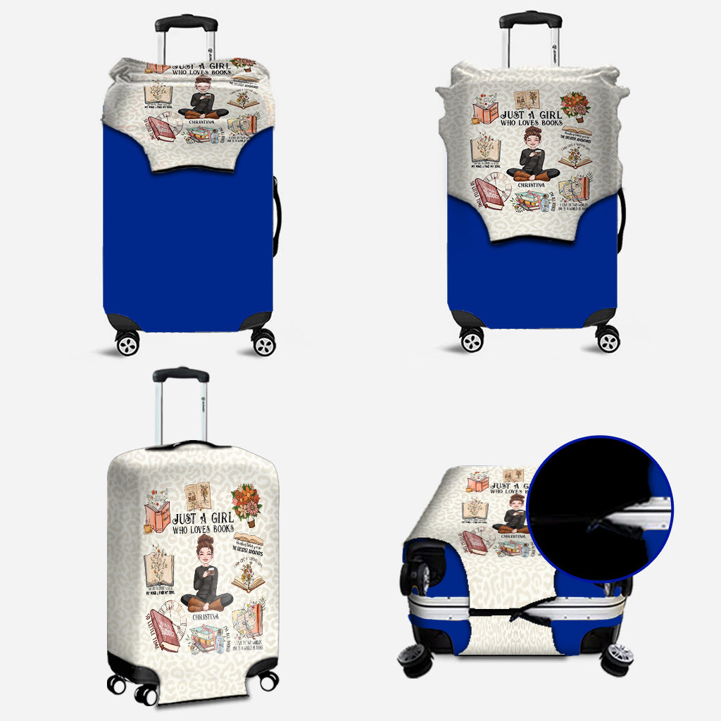 Just A Girl Who Loves Books - Personalized Book Luggage Cover