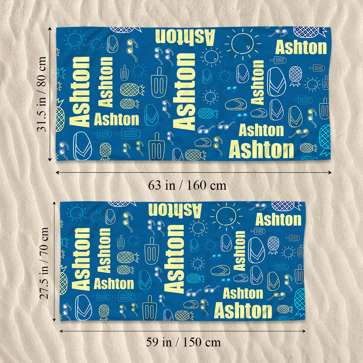 Name Customize - Personalized Beach Towel