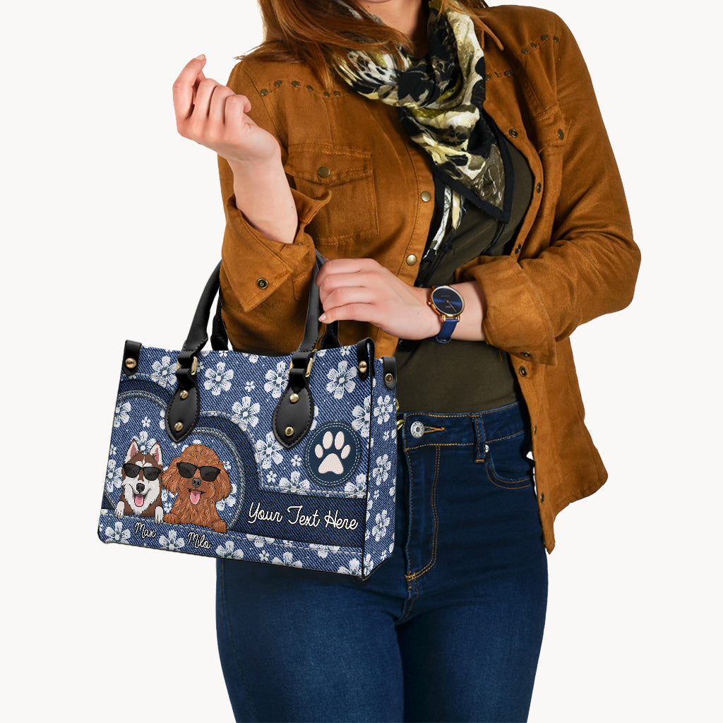 Best Dog Mom/ Cat mom Ever - Gift for dog lovers, cat lover - Personalized Leather Handbag