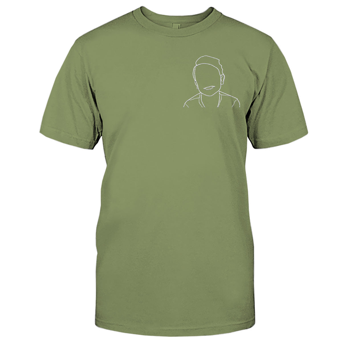 Custom Line Art - Personalized Kid Embroidered T-shirt