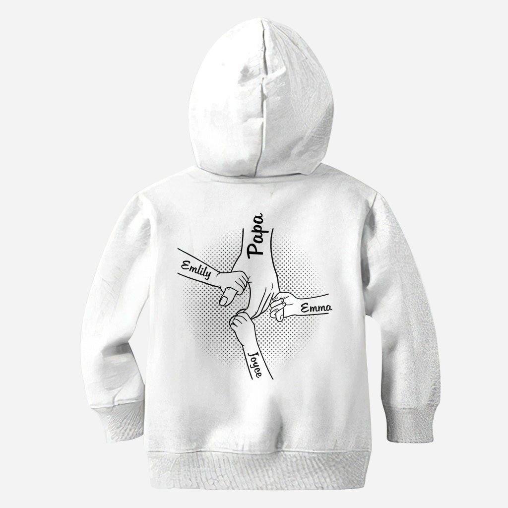 Hand in Hand I Will Always Protect You - Personalized Family All Over Shirt