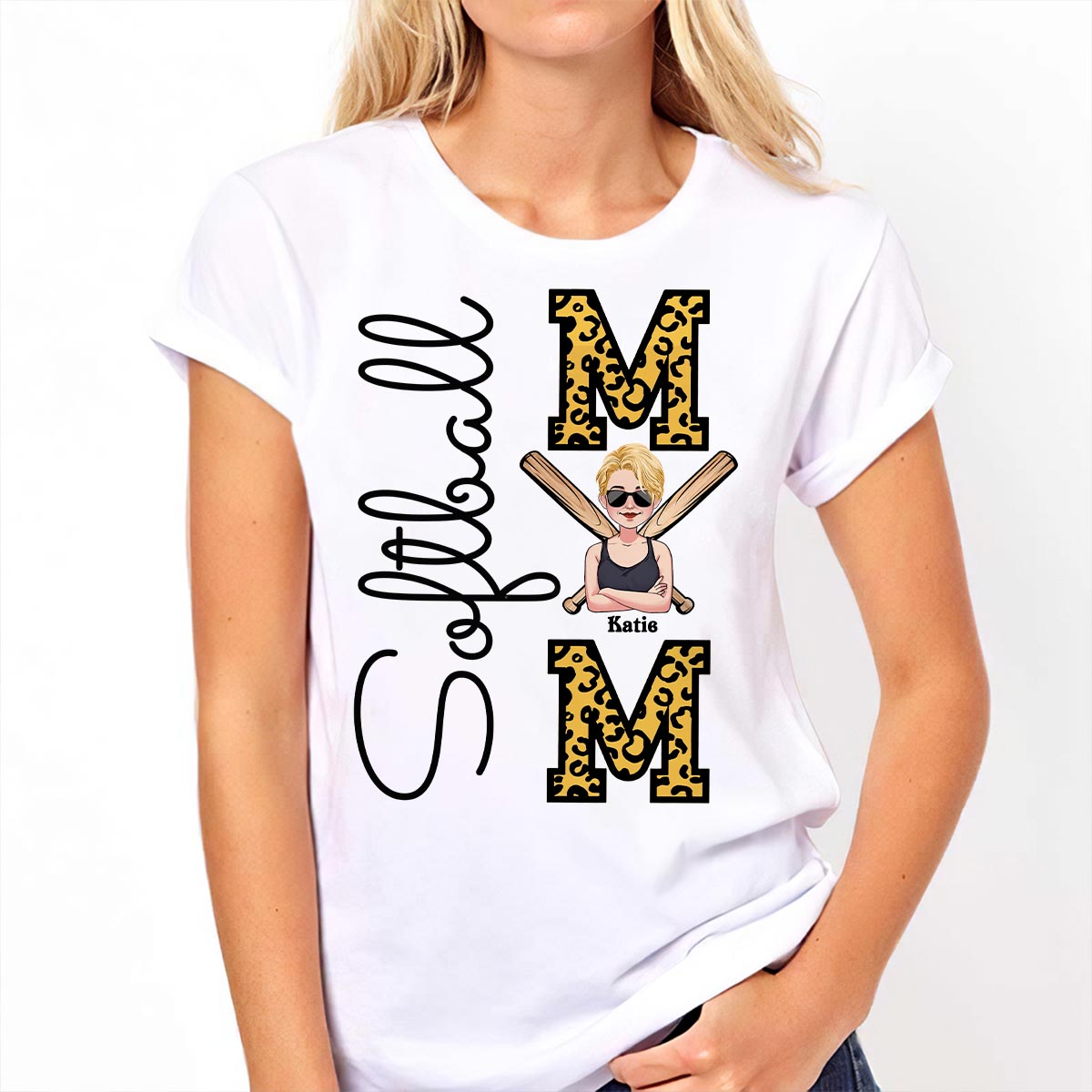 Softball Mom - Personalized Softball T-shirt and Hoodie