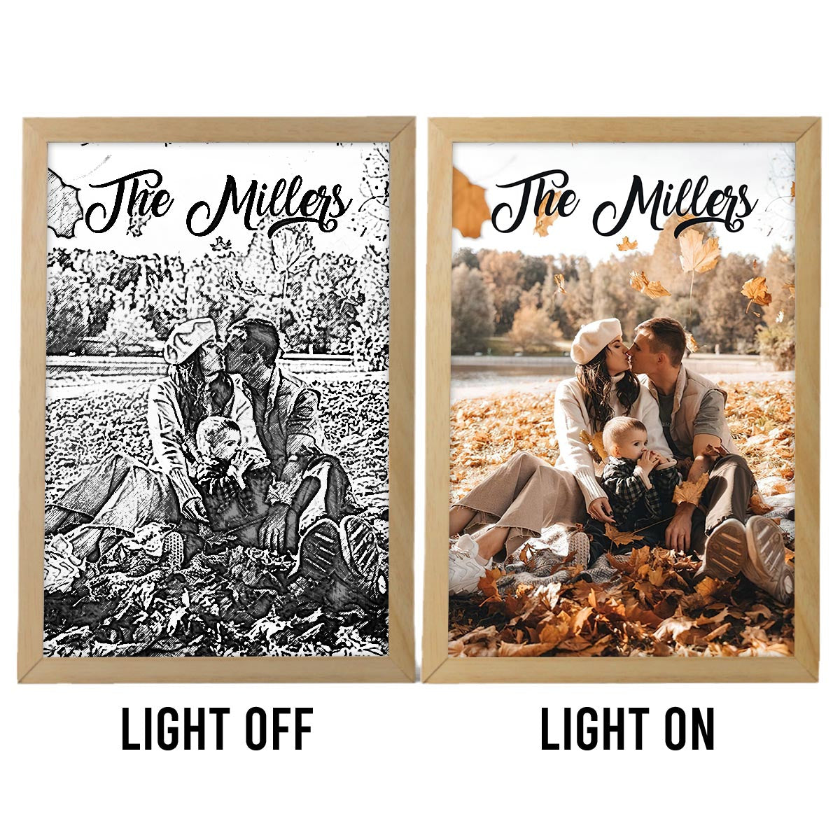 Love Family - Personalized Family Light Photo Frame