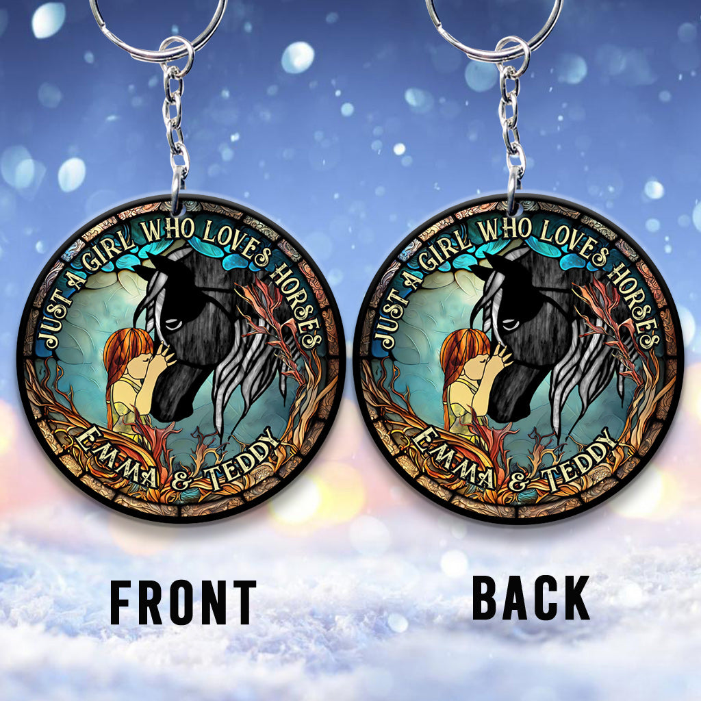 Just A Girl Who Loves Horses - Personalized Horse Keychain