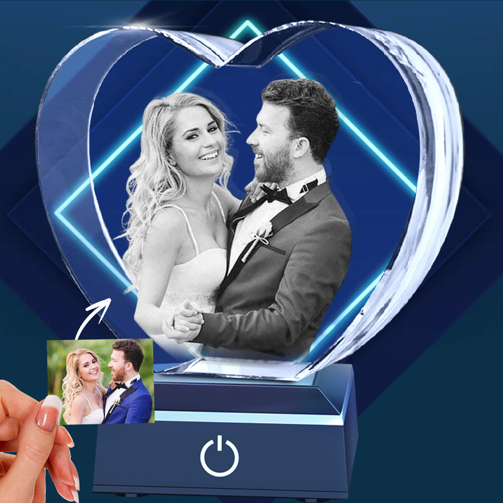 Custom Glass Laser Etched & Engraved Photo Picture - Personalized Couple