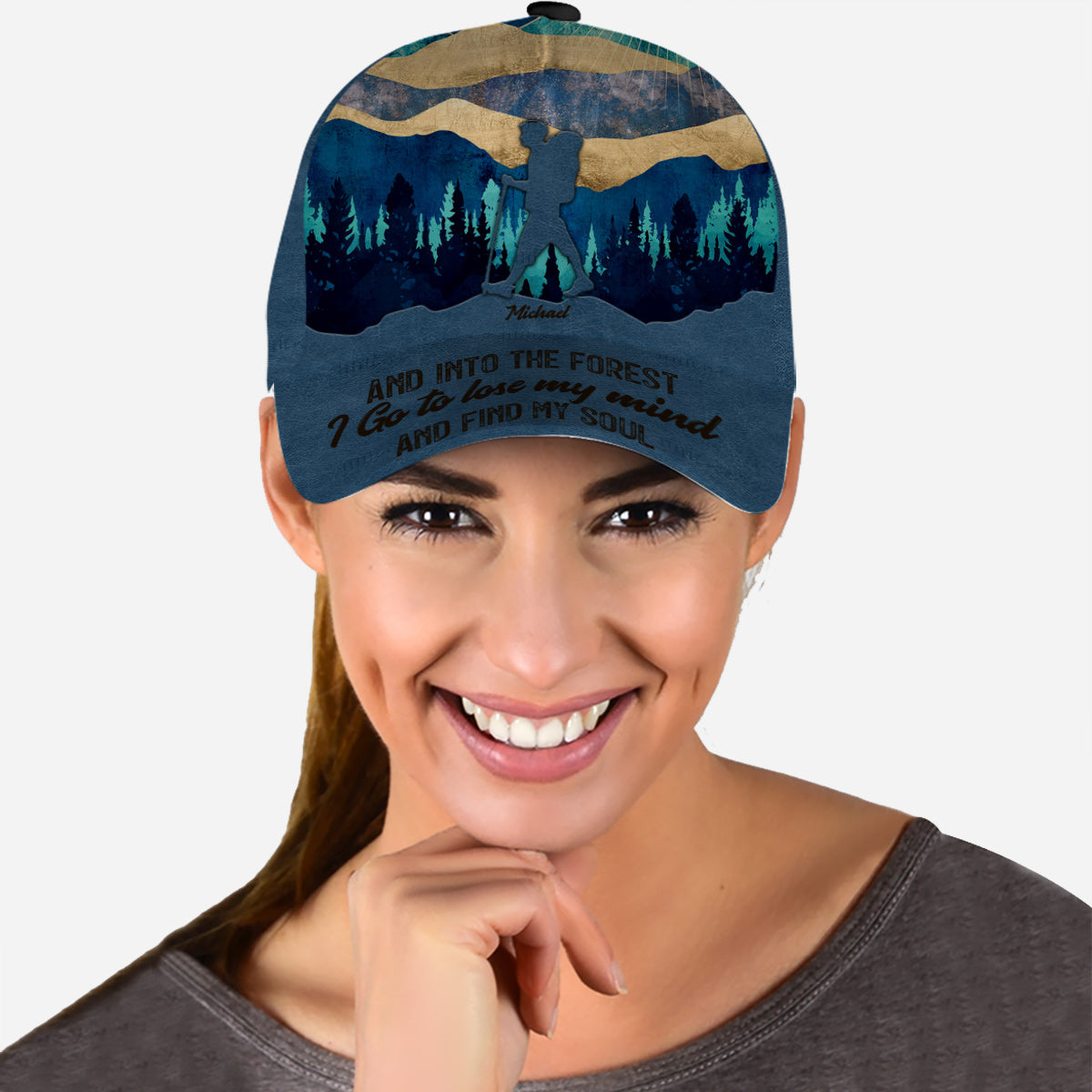 And Into The Forest I go - Personalized Hiking Classic Cap
