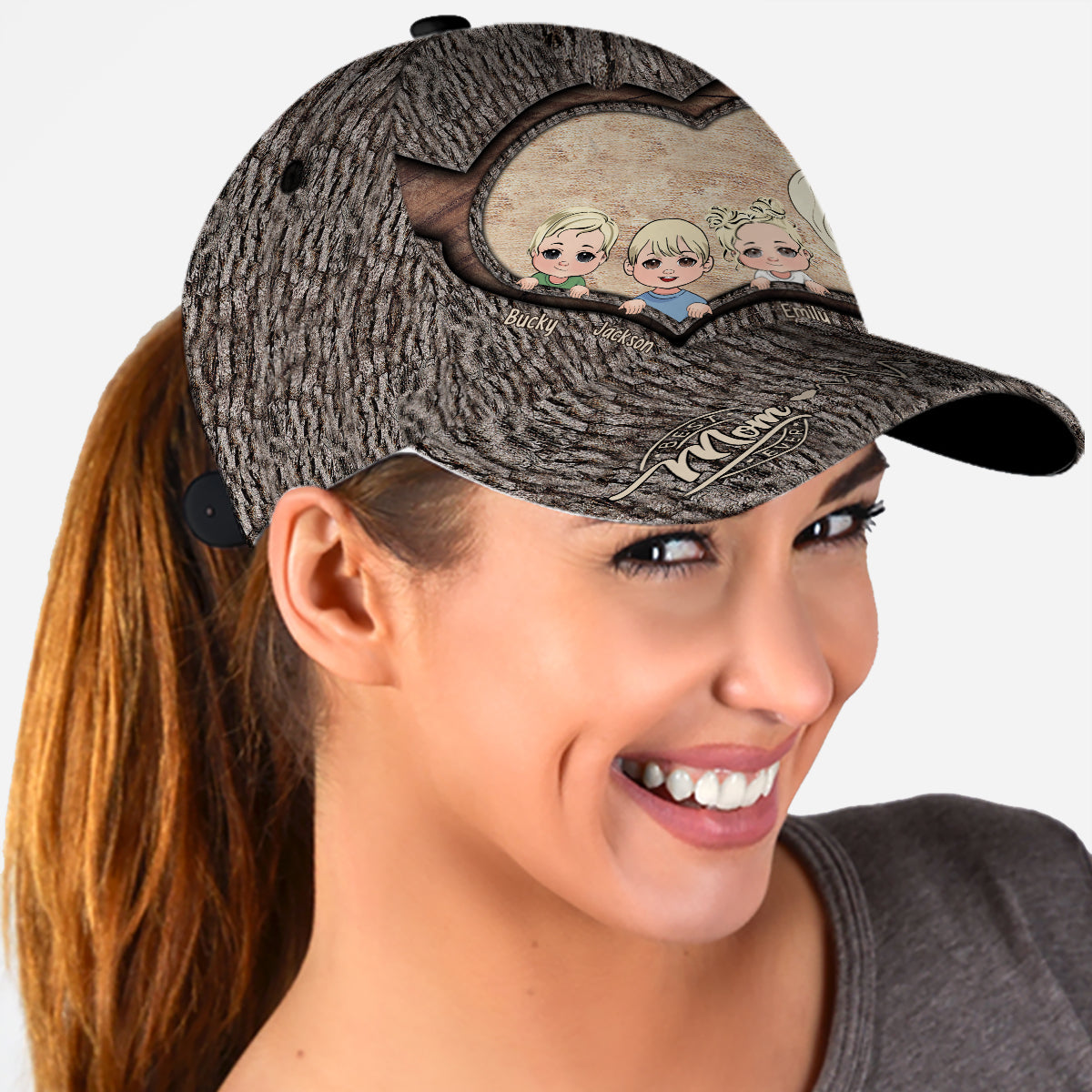 Whenever You Touch This Heart - Gift for dad, grandma, grandpa, mom, uncle, aunt, brother, sister - Personalized Classic Cap