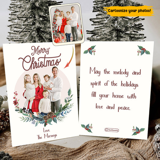 Merry Christmas - Personalized Family Greeting Card