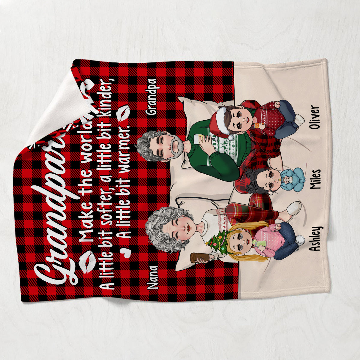 Make The World Warmer - Personalized Grandma Blanket