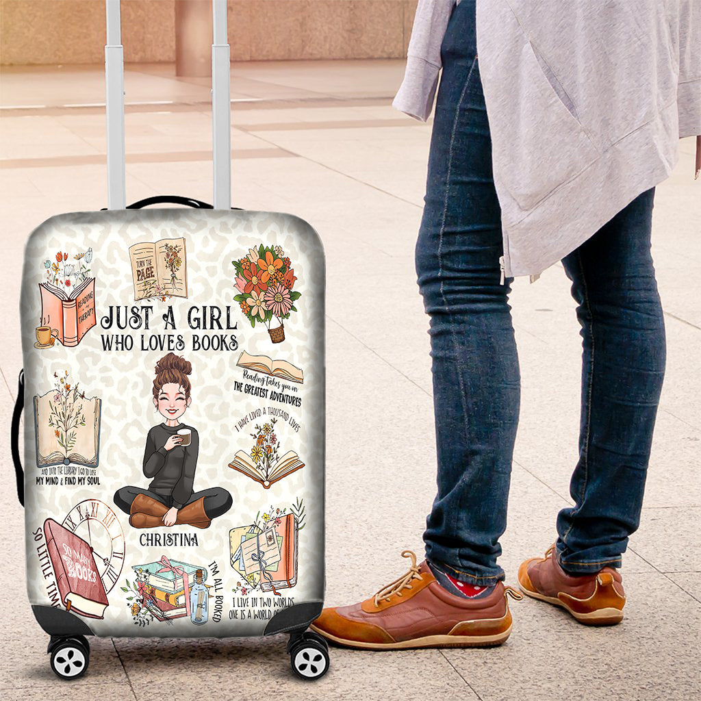 Just A Girl Who Loves Books - Personalized Book Luggage Cover