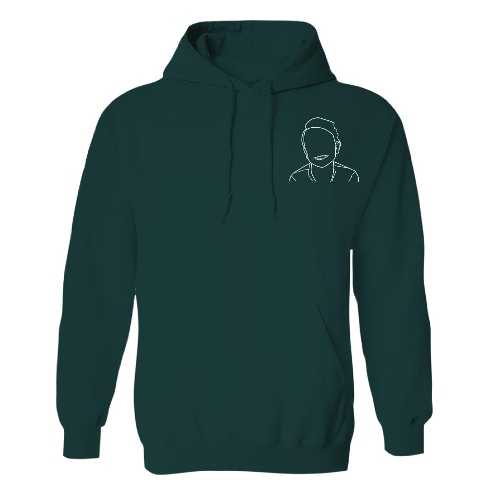 Custom Line Art - Personalized Kid Embroidered Hoodie