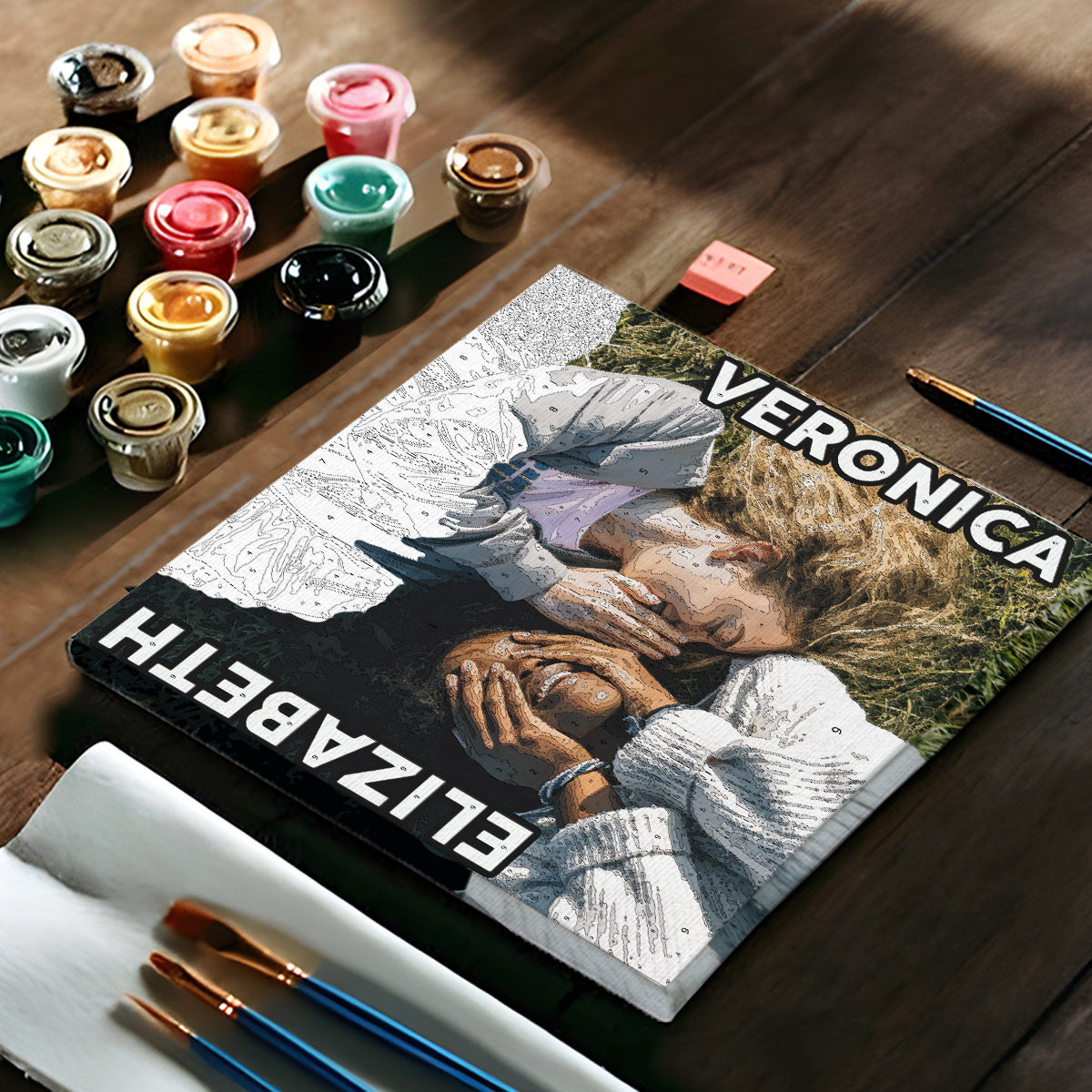 BFF Forever - Kit de peinture par numéros personnalisé pour meilleure amie