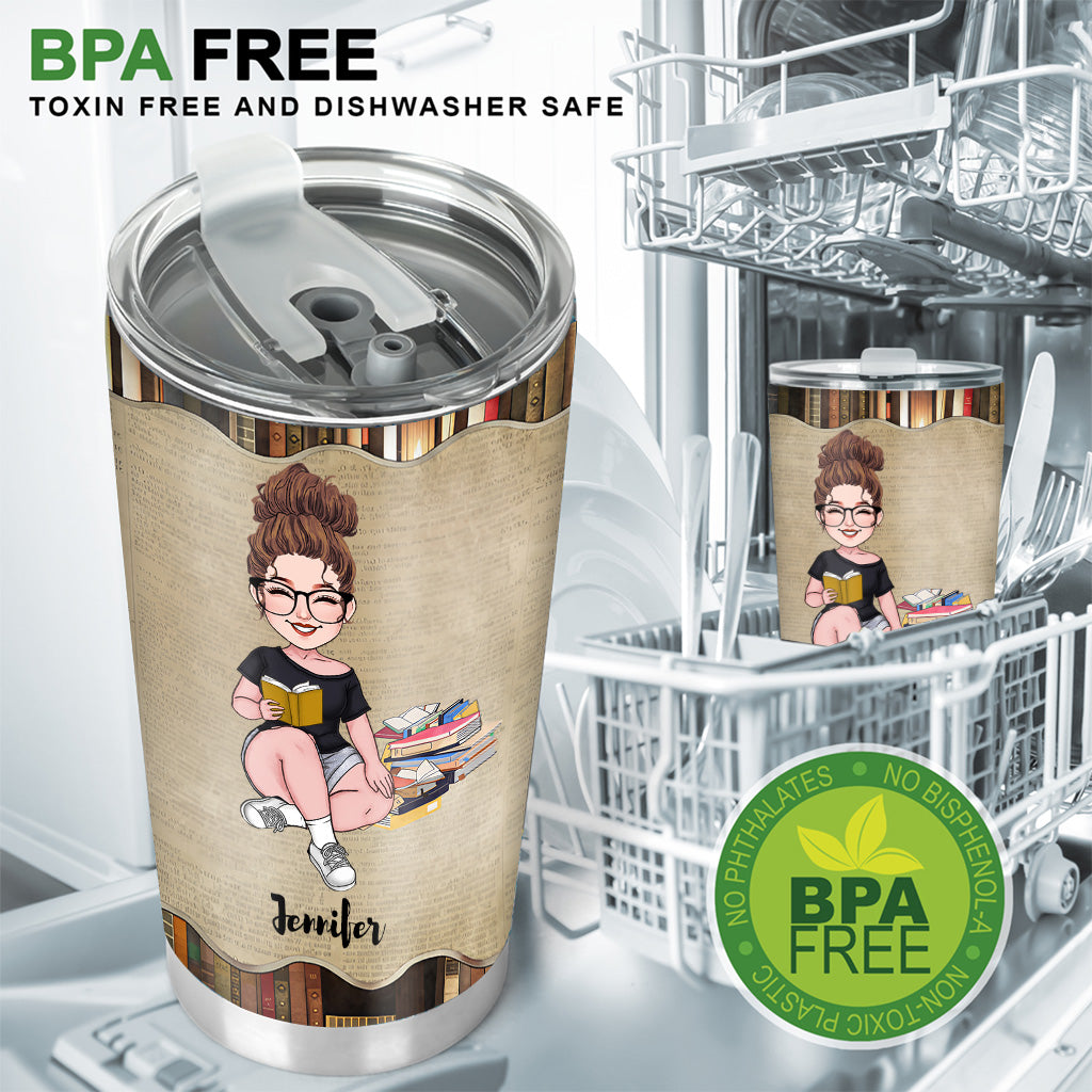 Just A Girl Who Loves Book - Personalized Book Tumbler