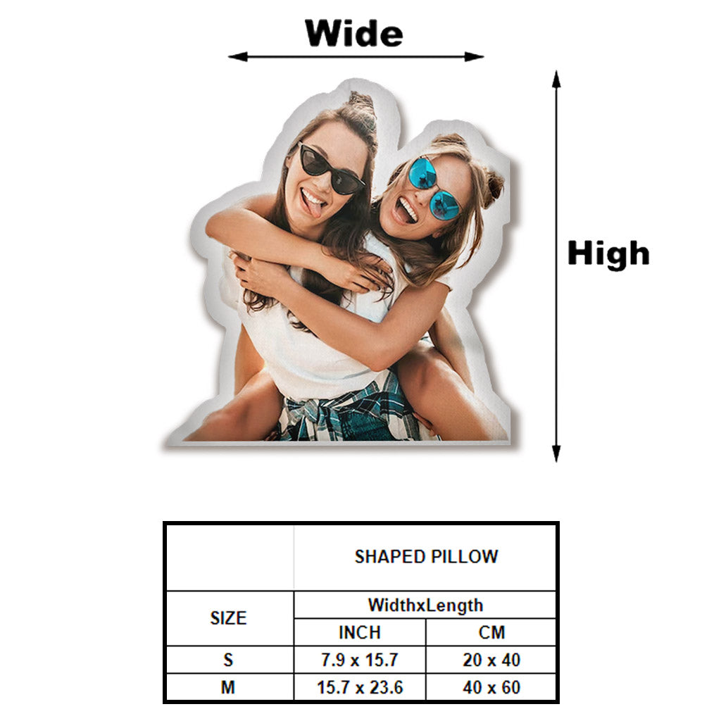 Custom Photo Humanoid - Personalized Sibling Shaped Pillow