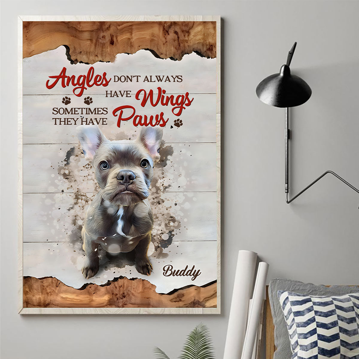 Les anges n'ont pas toujours d'ailes - Toile et affiche personnalisées pour chiens