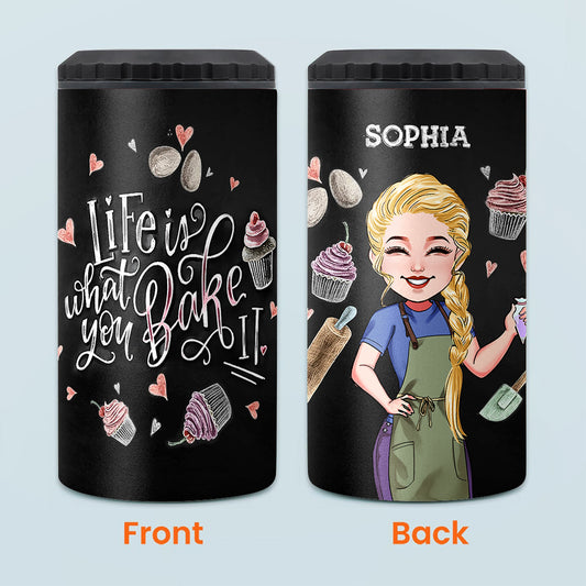 Life Is What You Bake It - Personalized Baking Can Cooler