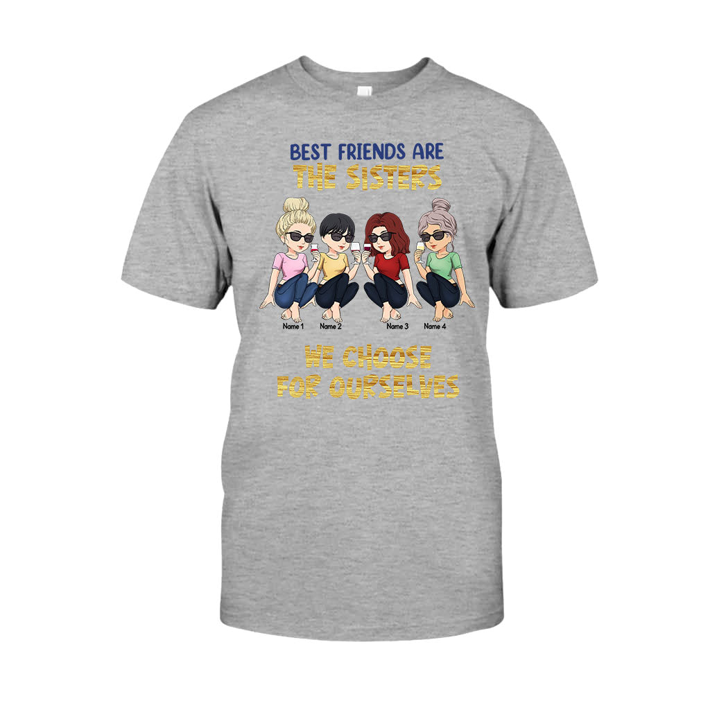 Beste Freundinnen sind die Schwestern, die wir uns selbst aussuchen – Geschenk für die beste Freundin – Personalisiertes T-Shirt und Hoodie