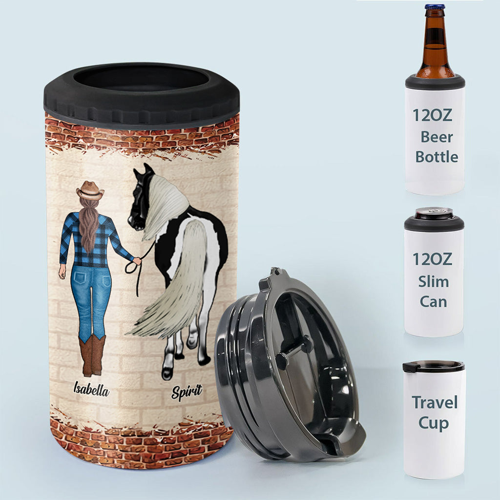 Just A Girl Who Loves Horses - Personalized Horse Can Cooler