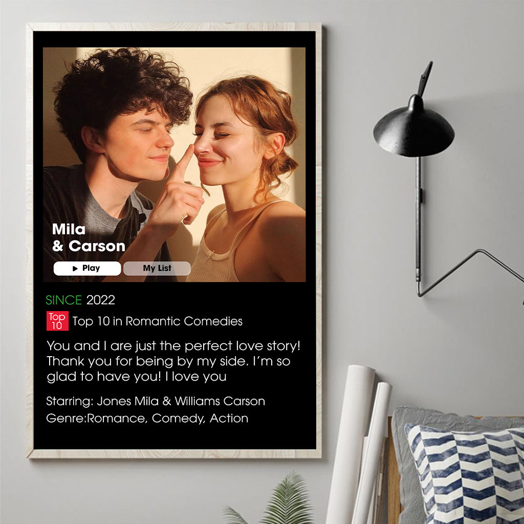 Unser romantischer Film – Personalisierte Leinwand und Poster für Paare