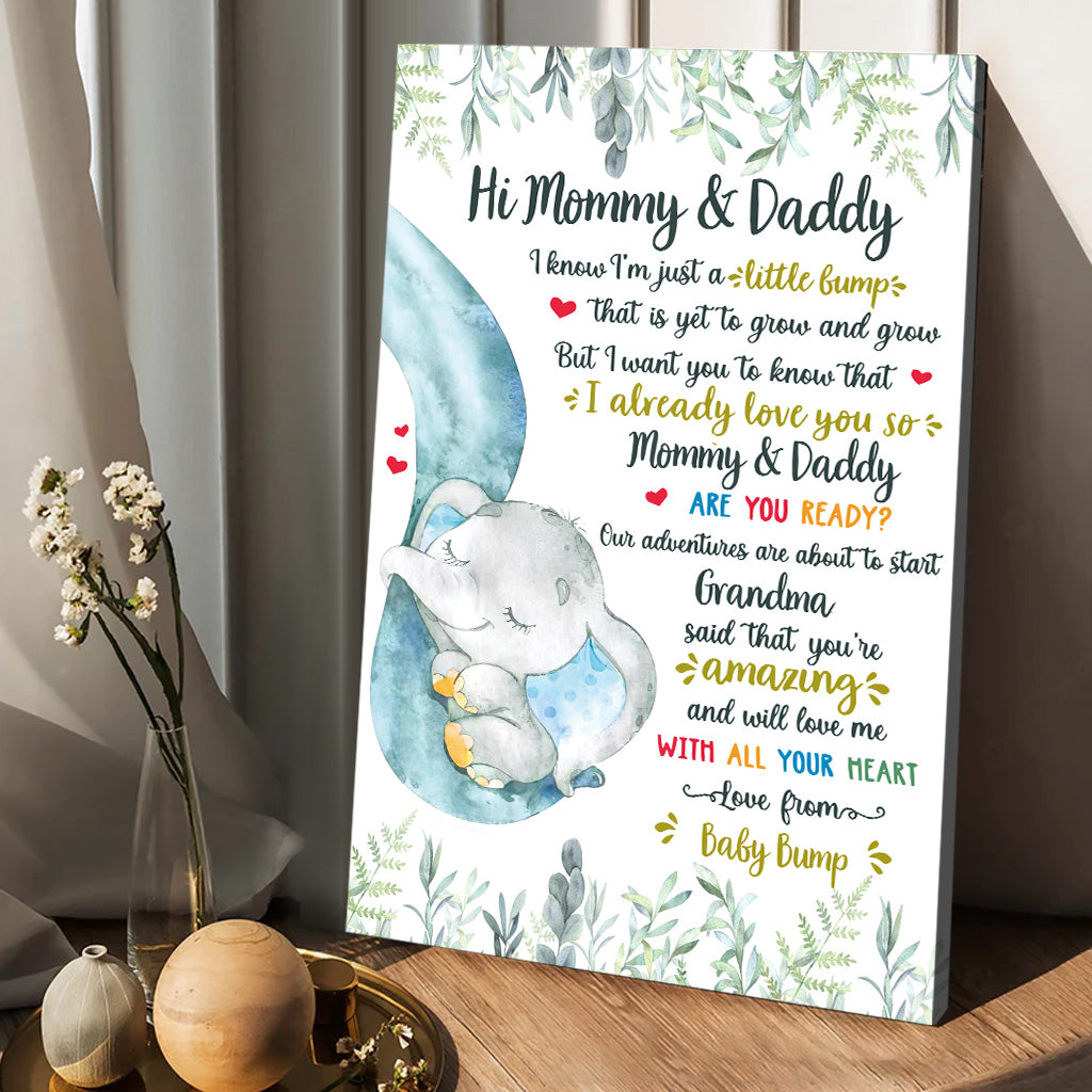 Love From Baby Bump - Personalized Mother Canvas And Poster